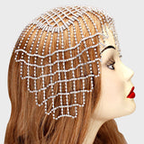 Rhinestone Net Head Chain