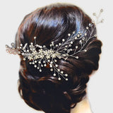 Flower & Leaf, Flexi-Wire / Baby's breath Hair Comb Stick